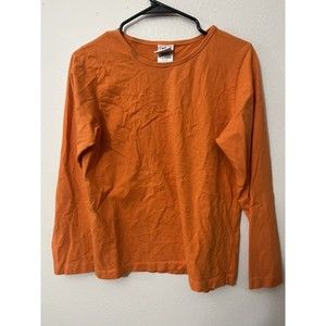 NFL For Her Top / T-Shirt Women's Long sleeve Large Orange Solid Plain